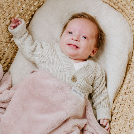 Newborn deken Cozy urban taupe - 65x75 cm - Babywinkel - 8721052100945