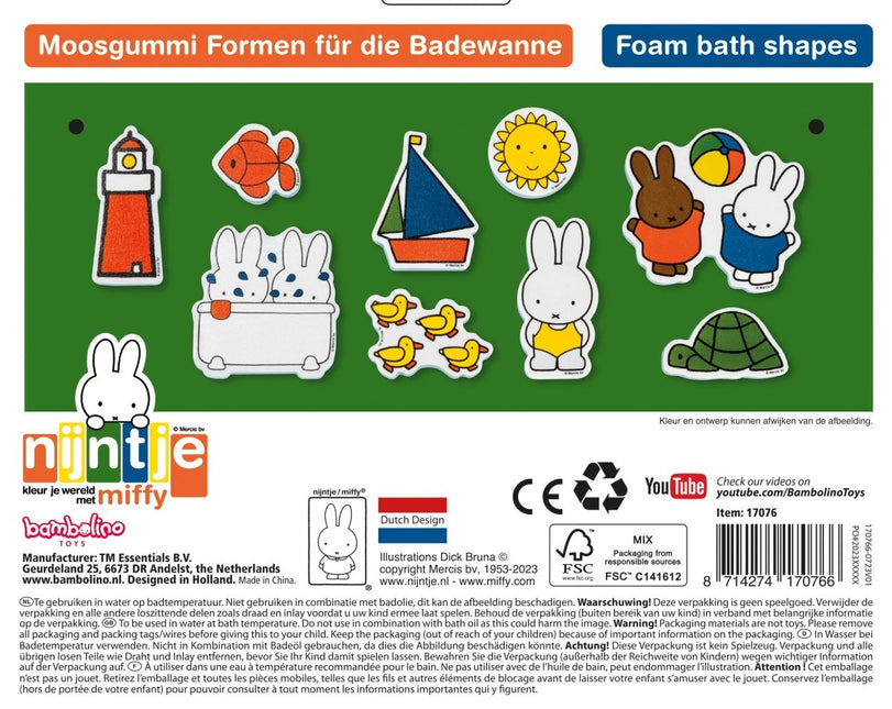 Nijntje Badspeelgoed Foam Figuren - Nijntje - Babywinkel - 8714274170766
