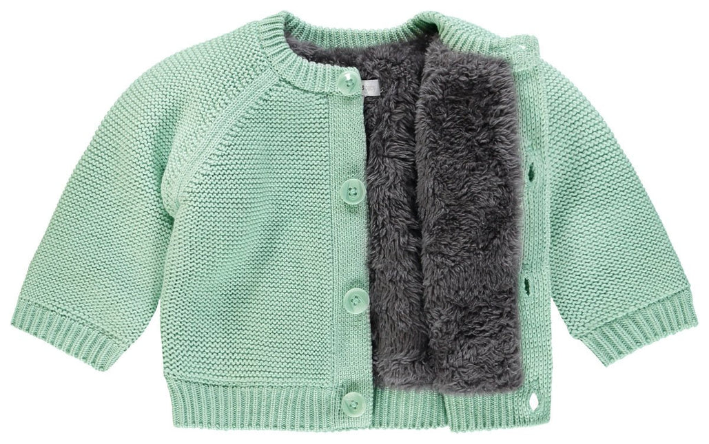 Noppies Baby Vestje Teddy Voering Grey Mint - Noppies - Babywinkel - 8719788193355