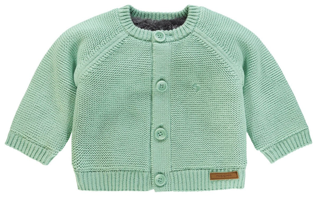 Noppies Baby Vestje Teddy Voering Grey Mint - Noppies - Babywinkel - 8719788193355