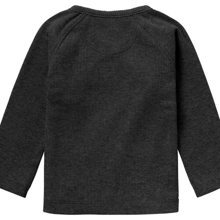 Noppies Overslag Shirt Baby Nanyuki Dark Grey Melange - Noppies - Babywinkel - 8719788631192