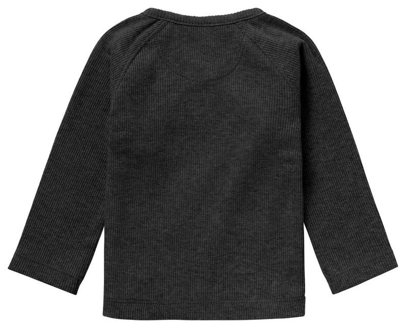 Noppies Overslag Shirt Baby Nanyuki Dark Grey Melange - Noppies - Babywinkel - 8719788631192