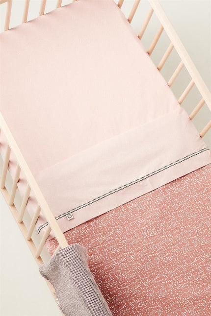 Noppies Wiegdeken Dot Jersey Omkeerbare Brick Dust - Noppies - Babywinkel - 8719788633240