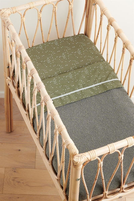 Noppies Wiegdeken Gebreid Omkeerbaar Oxford Tan koop je bij Babywinkel