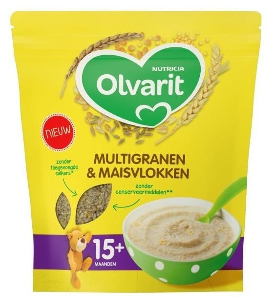Olvarit Babyvoeding Multigranen & Maisvlokken 15+ Maanden - Olvarit - Babywinkel - 3041091579294