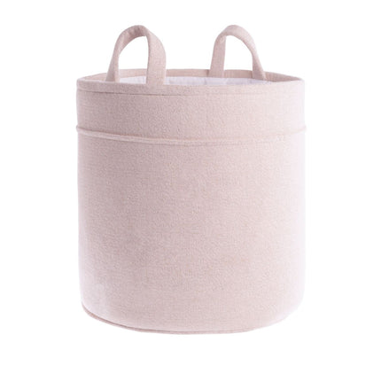 Opbergmand Sparkle zilver - roze mêlee - Ø38 cm - Babywinkel - 8721052100983