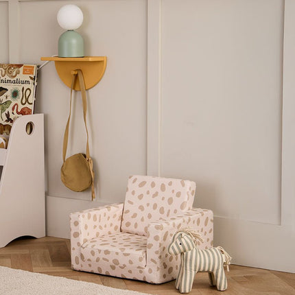 Opvouwbare fauteuil met stippen koop je bij Babywinkel