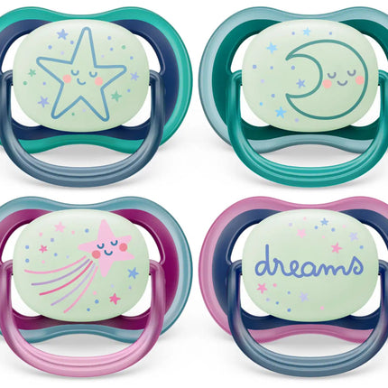 Philips Avent Fopspeen +6 Maanden Air Night Mix - Philips Avent - Babywinkel - 8720689012966