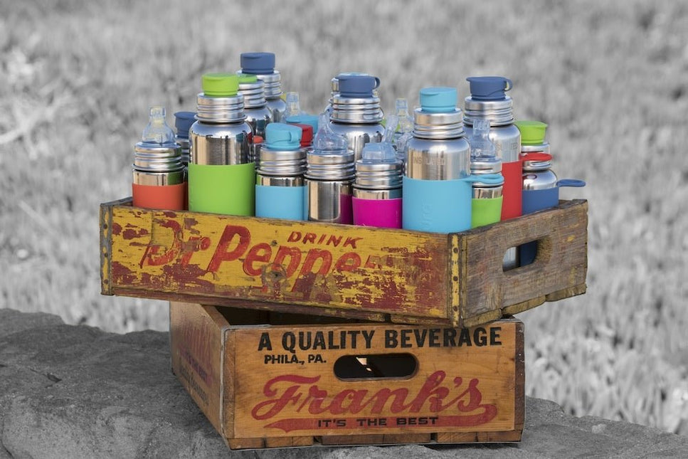 Pura Babyfles Rvs 260Ml Set Blauw 4 delig - Pura - Babywinkel - 853766006485