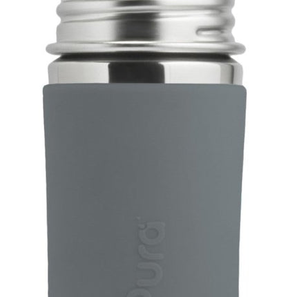 Pura Babyfles Rvs 325Ml Set Grijs 4 delig - Pura - Babywinkel - 858312007312