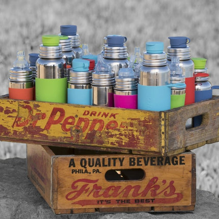 Pura Babyfles Rvs 325Ml Set Grijs 4 delig - Pura - Babywinkel - 858312007312
