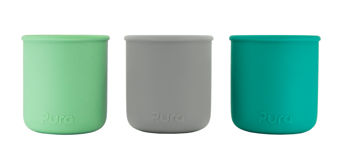 Pura Drinkbeker My - My™Siliconen Mint, Grijs En Moss 3St - Pura - Babywinkel - 858312007879