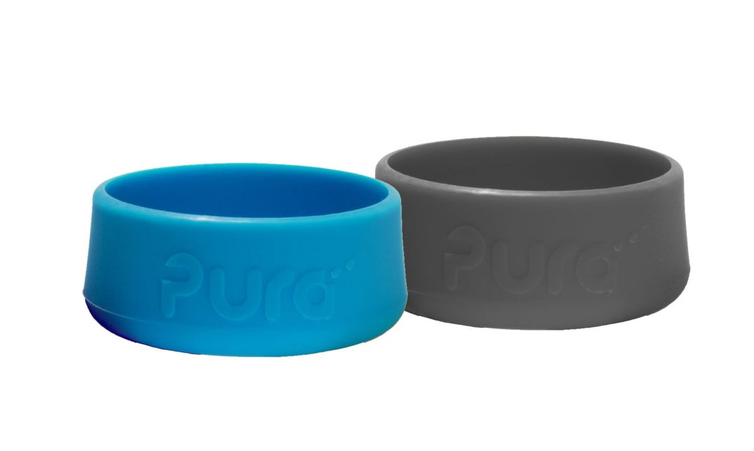 Pura Flesbeschermer Silicone Grijs+Aqua 2St - Pura - Babywinkel - 858312007497