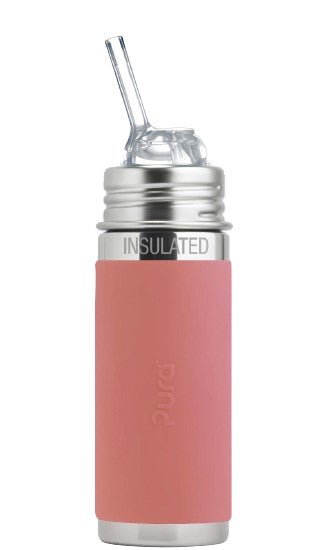 Pura Thermosfles Rvs 260 Ml Rietje Free Flow Rose Sleeve Pura Thermosfles Rvs 260 Ml Rietje Free Flow Rose Sleeve