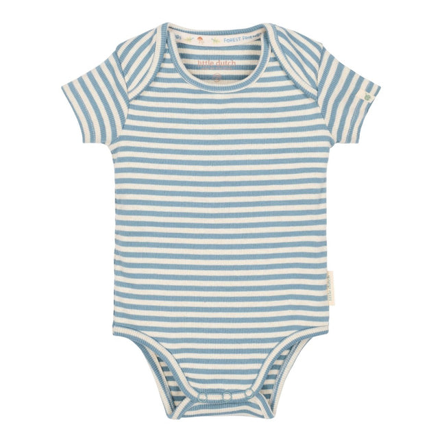 Romper korte mouw blauw Stone Blue stripe koop je bij Babywinkel