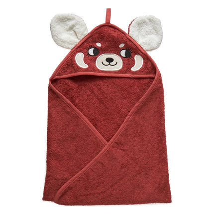 Roommate Badcape Baby Rode Panda - Babywinkel - 5713137005767