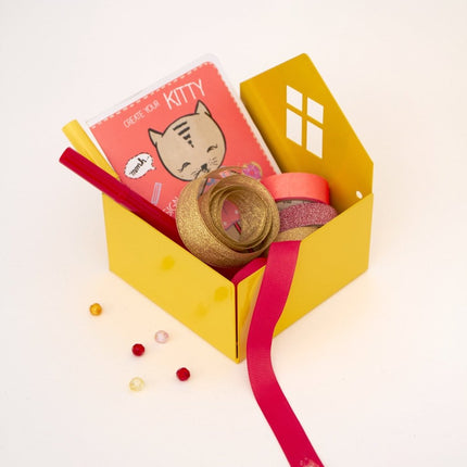 Roommate Opbergbakjes Huis Yellow - Roommate - Babywinkel - 5713137001516