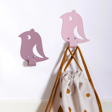 Roommate Wandhaak Lichtroze Vogel - Roommate - Babywinkel - 5713137003060