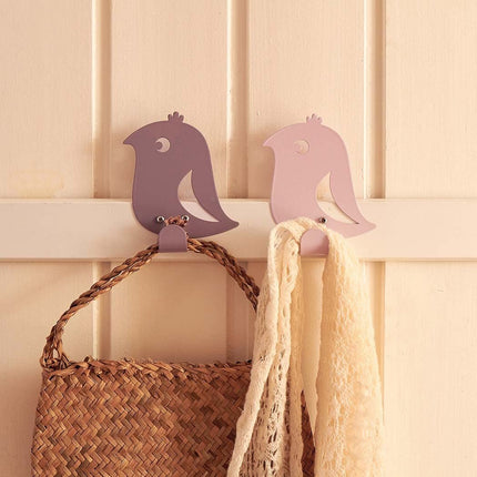 Roommate Wandhaak Lichtroze Vogel - Roommate - Babywinkel - 5713137003060