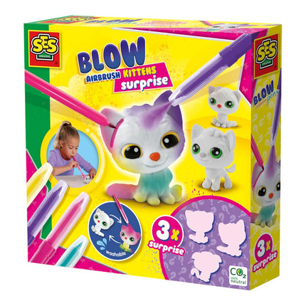 Ses 14334 Blow Airbrush Pens Katjes 3x - Babywinkel - 8710341143343