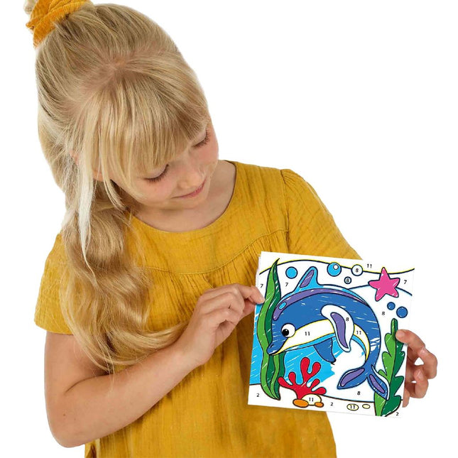 Ses 14690 Kleuren Op Nummer Driehoek Grip Stiften - Babywinkel - 8710341146900