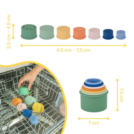 Silicone opstapelbare kommen - Babywinkel - 3661276189270