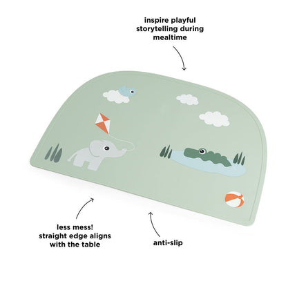 Siliconen placemat Playground Green koop je bij Babywinkel