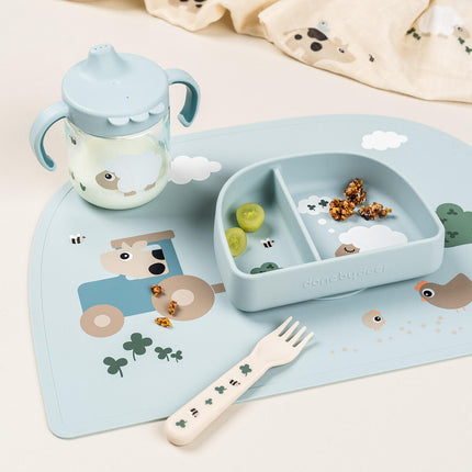 Siliconen placemat Tiny farm Blue koop je bij Babywinkel