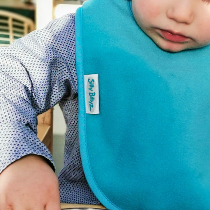 Silly Billyz Fleece Large Bibs dusty blue - Babywinkel - 9315455090713