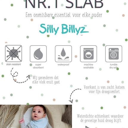 Silly Billyz Slabbetje Large Taupe koop je bij Babywinkel