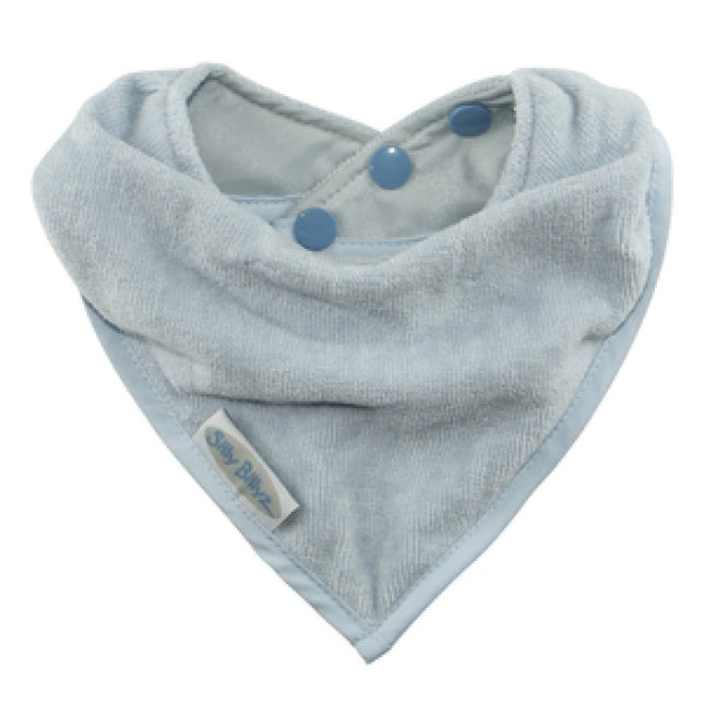 Silly Billyz Towel Bandana Bibs dusty blue - Babywinkel - 9315455073174