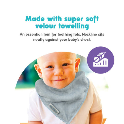 Silly Billyz Towel Bandana Bibs dusty blue - Babywinkel - 9315455073174