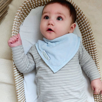 Silly Billyz Towel Bandana Bibs dusty blue - Babywinkel - 9315455073174