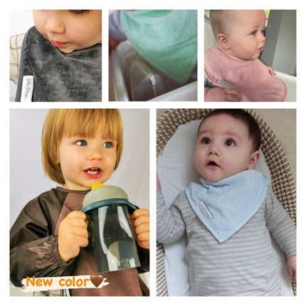 Silly Billyz Towel Bandana Bibs dusty blue - Babywinkel - 9315455073174