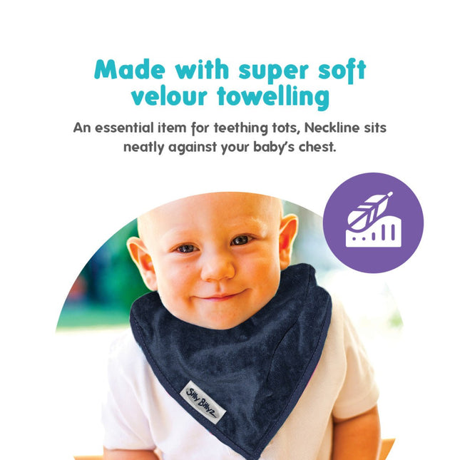 Silly Billyz Towel Bandana Bibs navy - Babywinkel - 9421018217180