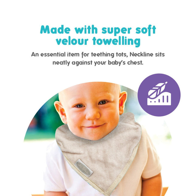 Silly Billyz Towel Bandana Bibs silver - Babywinkel - 9421018216220