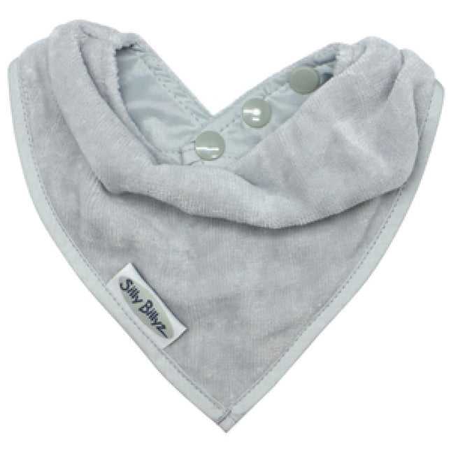 Silly Billyz Towel Bandana Bibs silver - Babywinkel - 9421018216220
