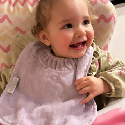 Silly Billyz Towel Large Bibs Lavender - Babywinkel - 9315455240859
