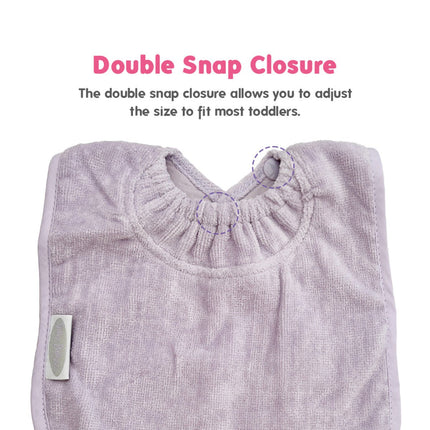 Silly Billyz Towel Large Bibs Lavender - Babywinkel - 9315455240859