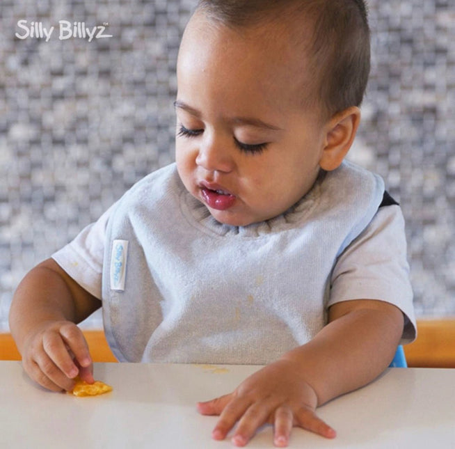 Silly Billyz Towel Large Bibs silver - Babywinkel - 9421018216251