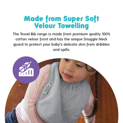 Silly Billyz Towel Large Bibs silver - Babywinkel - 9421018216251