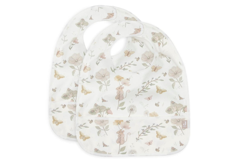Jollein Slabbetje Dreamy Mouse 2 Stuks koop je bij Babywinkel