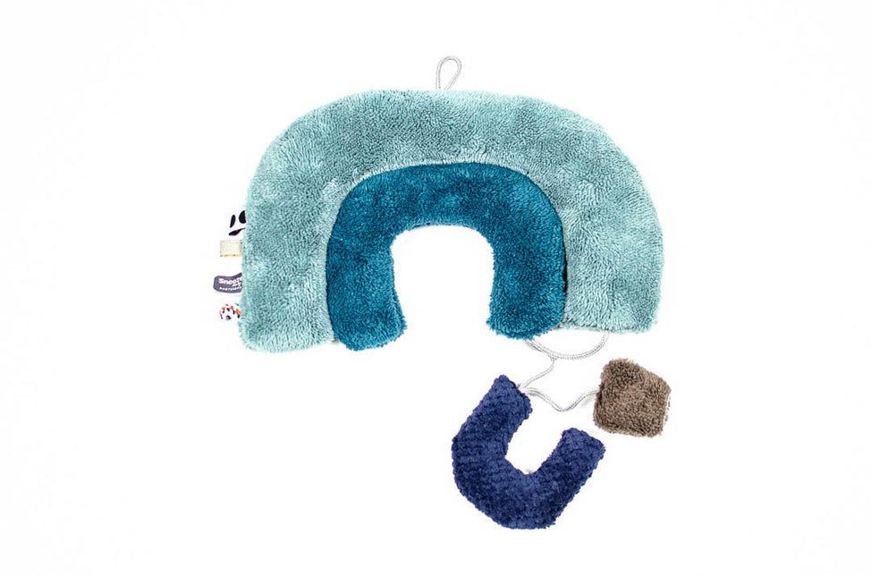 Snoozebaby Knuffeldoekje Regenboog Puzzel Gray Mist - Snoozebaby - Babywinkel - 8719743849709