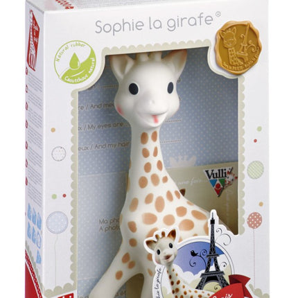 Sophie de Giraf Bijtring Bijtspeeltje Van 100% Natuurlijk Rubber In Geschenkdoosje Wit Rood koop je bij Babywinkel