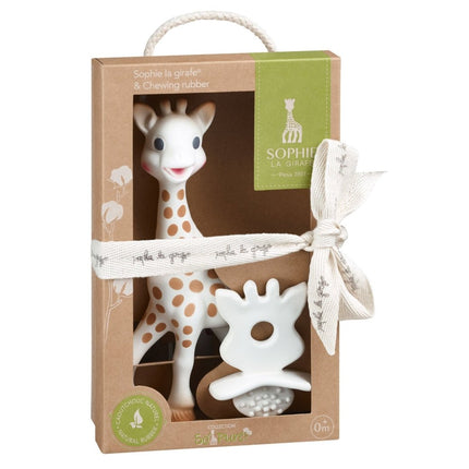 Sophie de Giraf Bijtring Pure Bijtrubber, Geschenkdoosje Met Strik - Sophie de Giraf - Babywinkel - 3056566166244