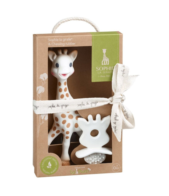 Sophie de Giraf Bijtring Pure Bijtrubber, Geschenkdoosje Met Strik - Sophie de Giraf - Babywinkel - 3056566166244