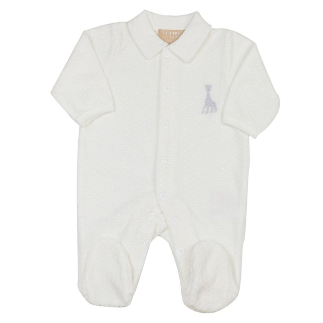Sophie de Giraf Boxpakje Velours met Kraagje Gebroken Wit - Sophie de Giraf - Babywinkel - 3701322713421