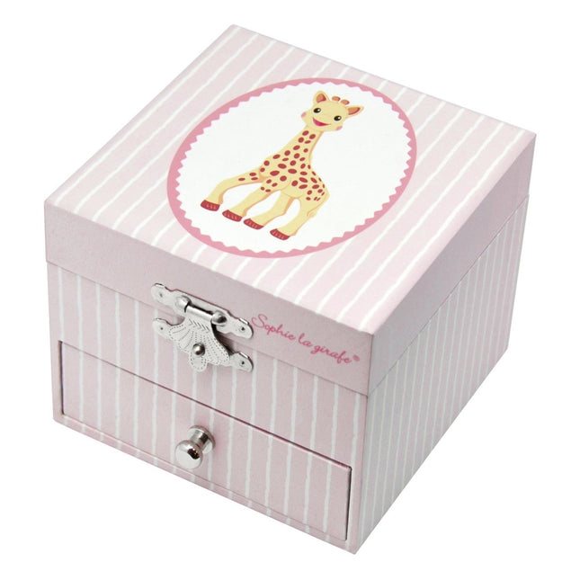 Sophie de Giraf Muziekdoosje Vierkant Glow In The Dark Roze - Sophie de Giraf - Babywinkel - 3457019601310