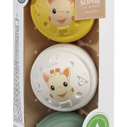Sophie de Giraf Sensorisch Speelgoed Speelballen met Geluid 3St - Sophie de Giraf - Babywinkel - 3056560105041