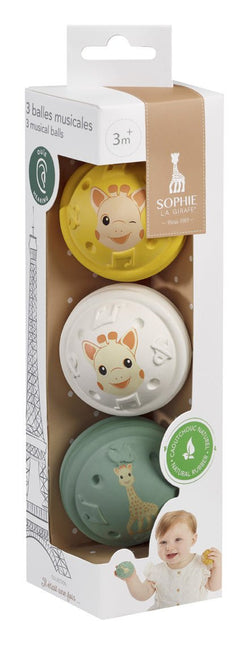 Sophie de Giraf Sensorisch Speelgoed Speelballen met Geluid 3St - Sophie de Giraf - Babywinkel - 3056560105041